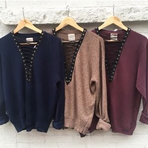 Furst of a Kind LF lace up oversized sweatshirt